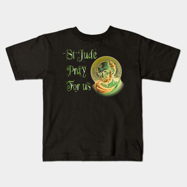 St Jude Thadeus Catholic Saint of the Impossible Kids T-Shirt by hispanicworld